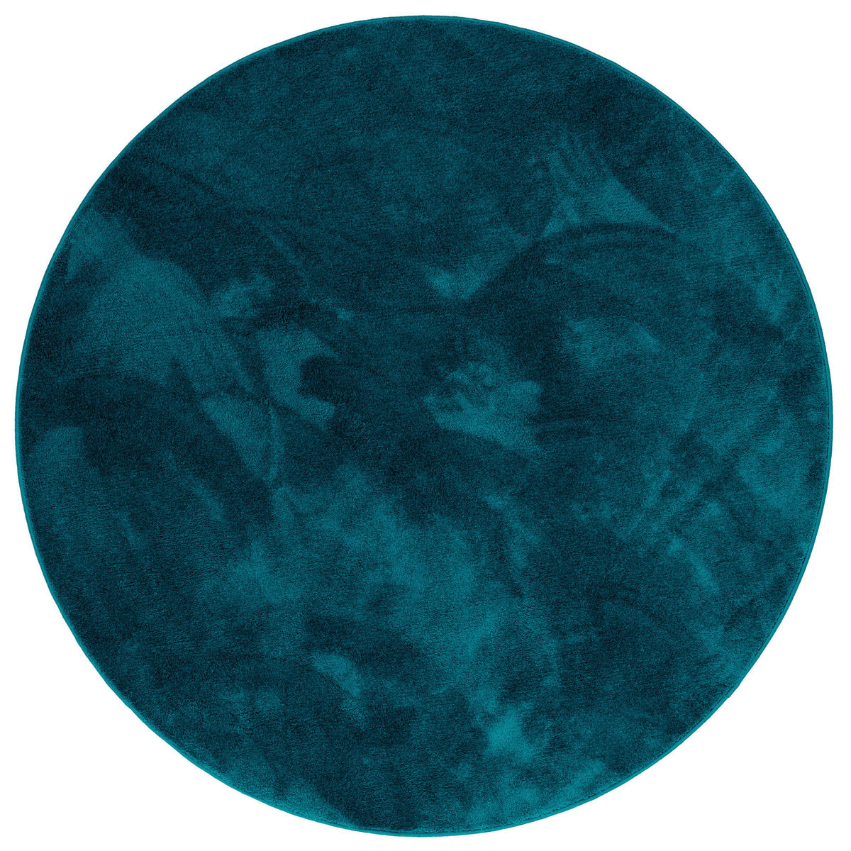 HOCHFLOR LANGFLOR TEPPICH SUPER SOFT MELIA RUND - Petrol, Textil (120/120cm) - Pergamon