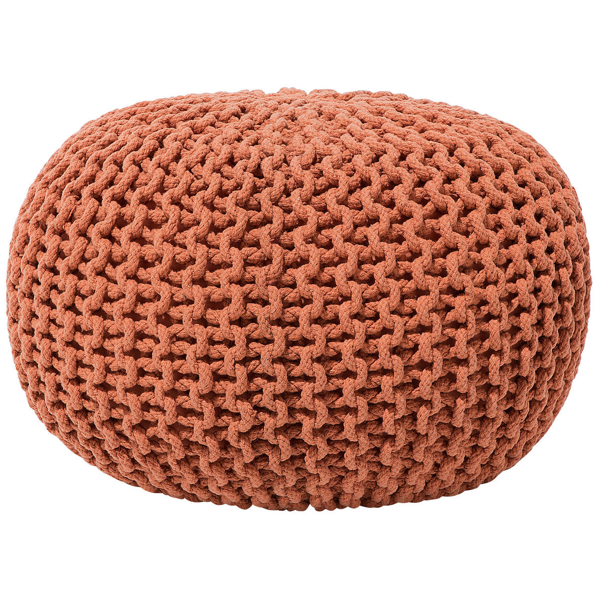 POUF Conrad 50/50/35 cm - Kupferfarben, Naturmaterialien/Textil (50/35/50cm) - Beliani