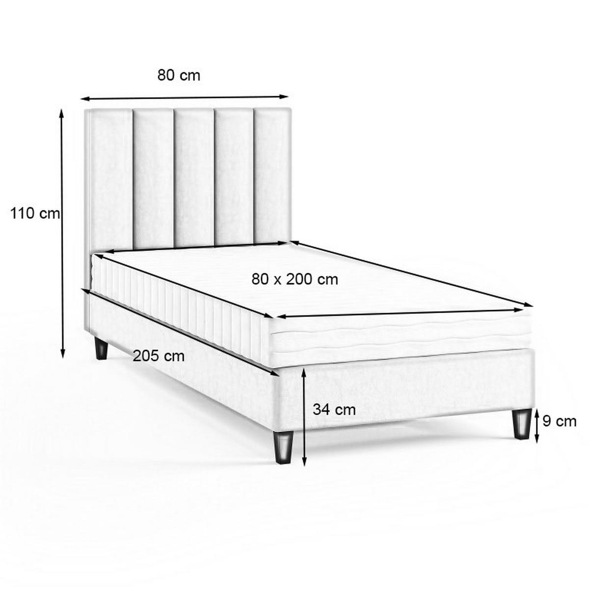 BOXBETT Kongo 80x200 cm, Kinderbett, hellgrau - Hellgrau, Holz/Kunststoff (80/200cm) - Margaret Hadas24