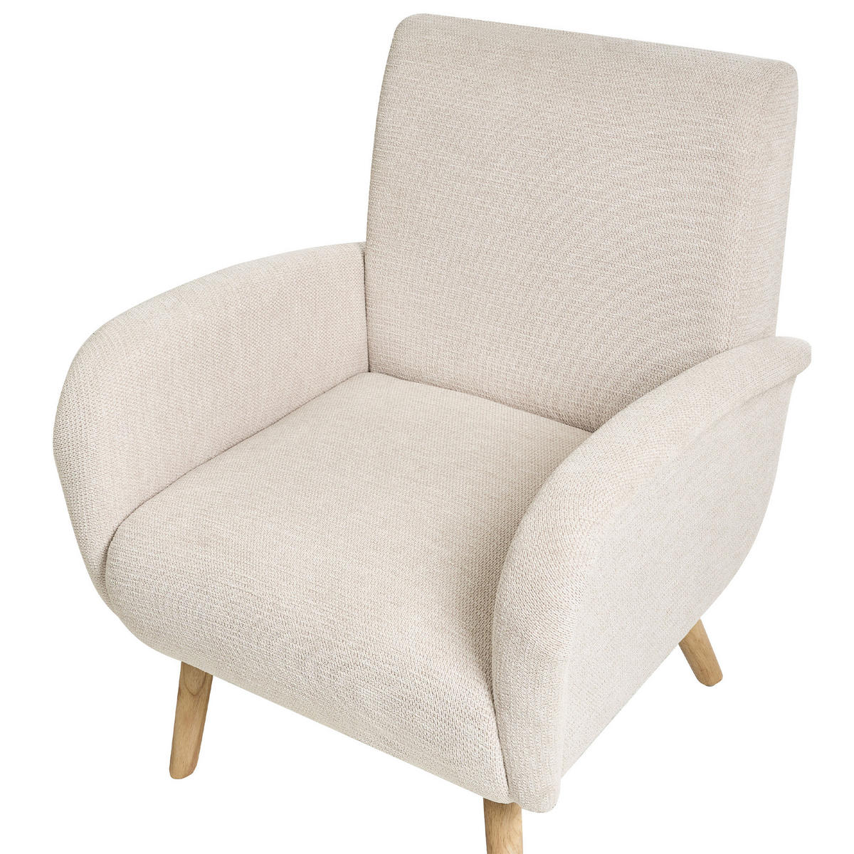 SESSEL Stoff Hellbeige Plassen - Beige, Textil (73/82/53cm) - Beliani
