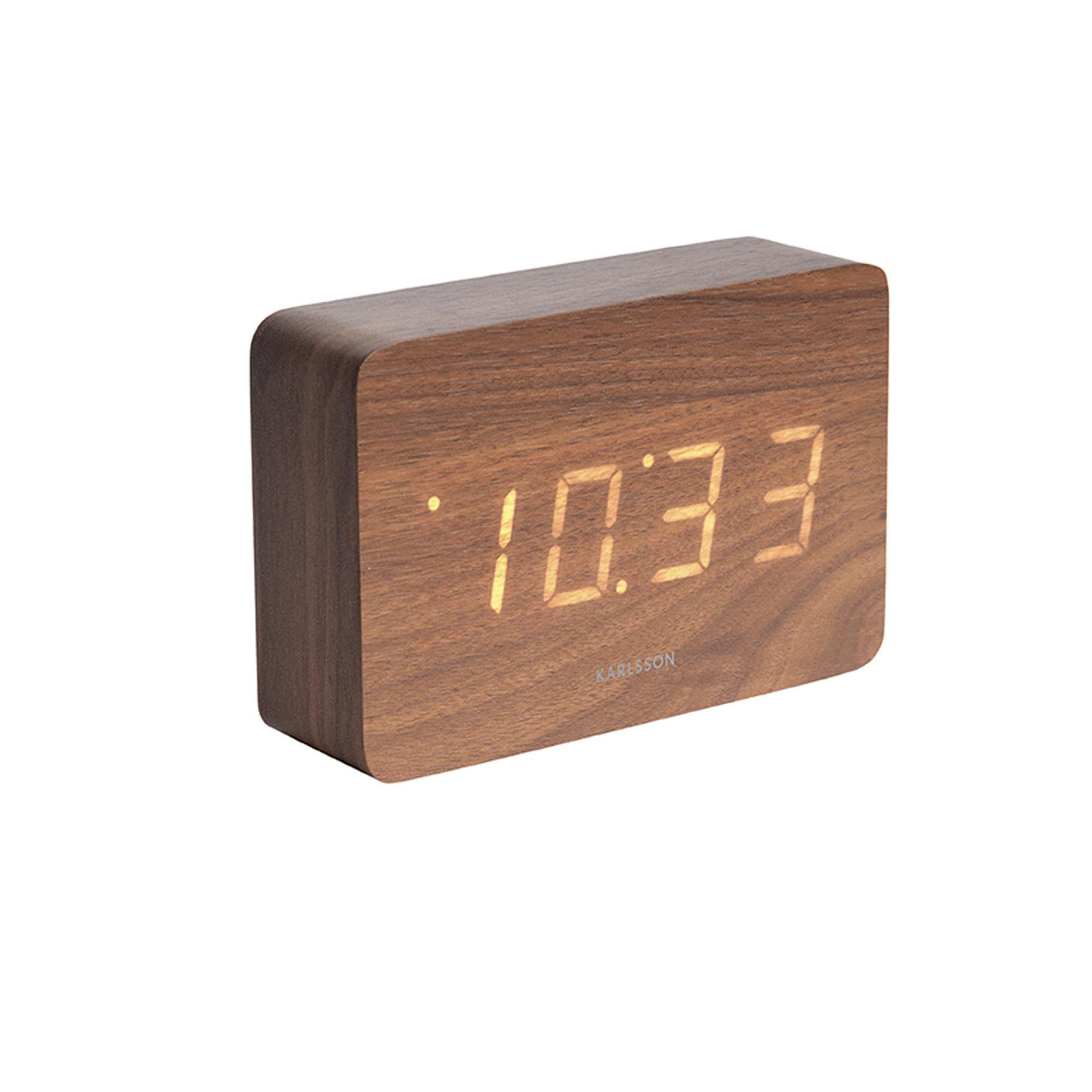 WECKER Braun 4.8/15/10 cm - Braun, Holz (15/10/4.8cm) - Karlsson