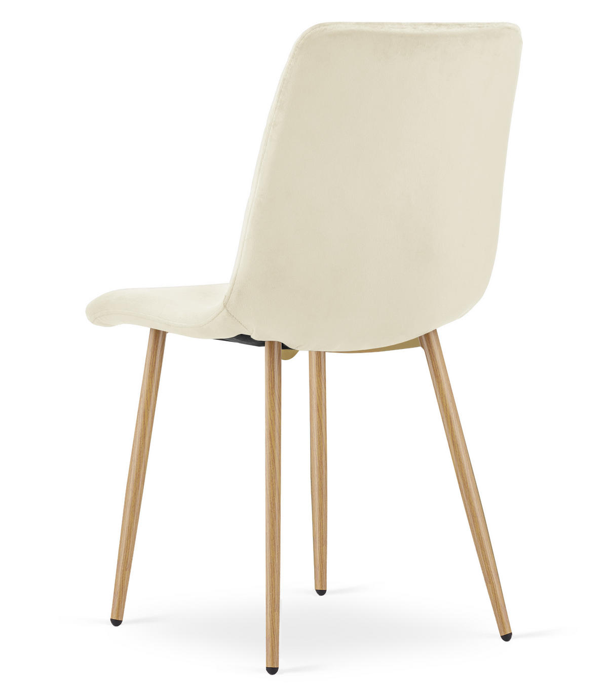 ESSZIMMERSTUHL 2-er Set TURIN hellbeige Sitzfläche, Beine in Holzfarbe - Hellbraun/Eichefarben, Textil (44.5/88.5/53cm) - Valora