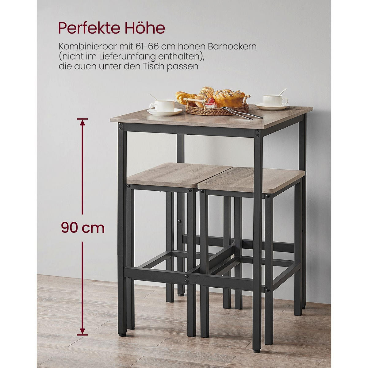 BARTISCH DAKAR - Schwarz, Holzwerkstoff (60/60/92cm) - Hansiro