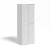 GARDEROBA Claus Bela 74 x 191.5 cm s 4 vrati - bela, leseni material (74/191.5/40cm) - Vicco