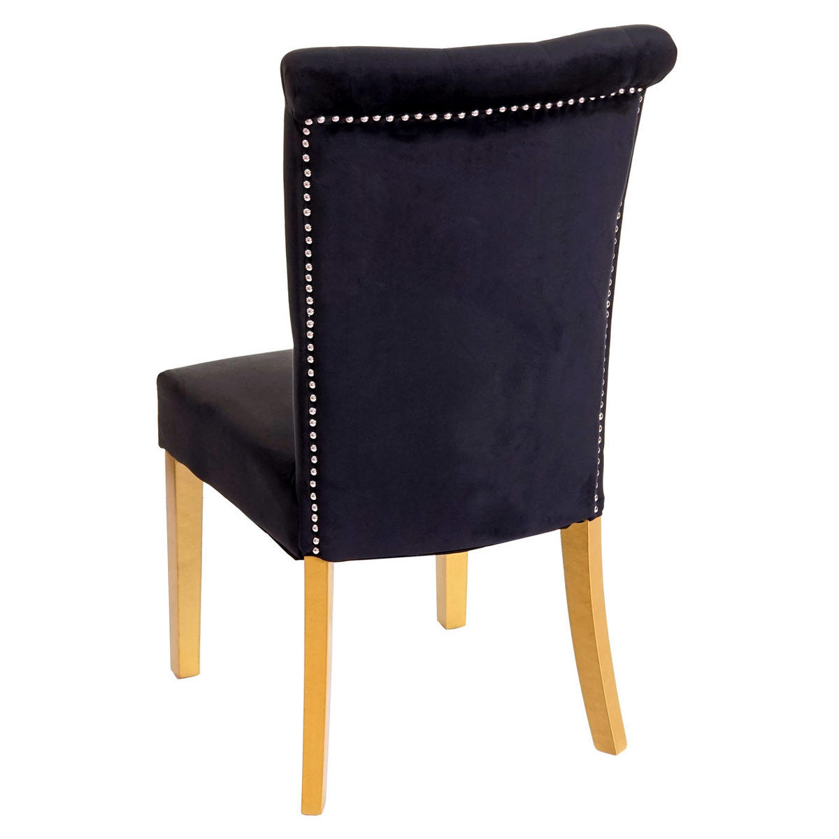 ESSZIMMERSTUHL Schwarz, Gold 2er-Set - Goldfarben/Schwarz, Textil (51/100/64cm) - MCW