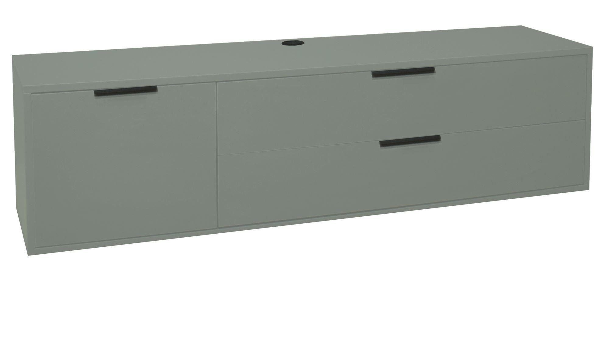LOWBOARD Erna 168x45x47 Pinie Green matt Lack - Grün, Holzwerkstoff (168/47/45cm) - 58aufmkessel