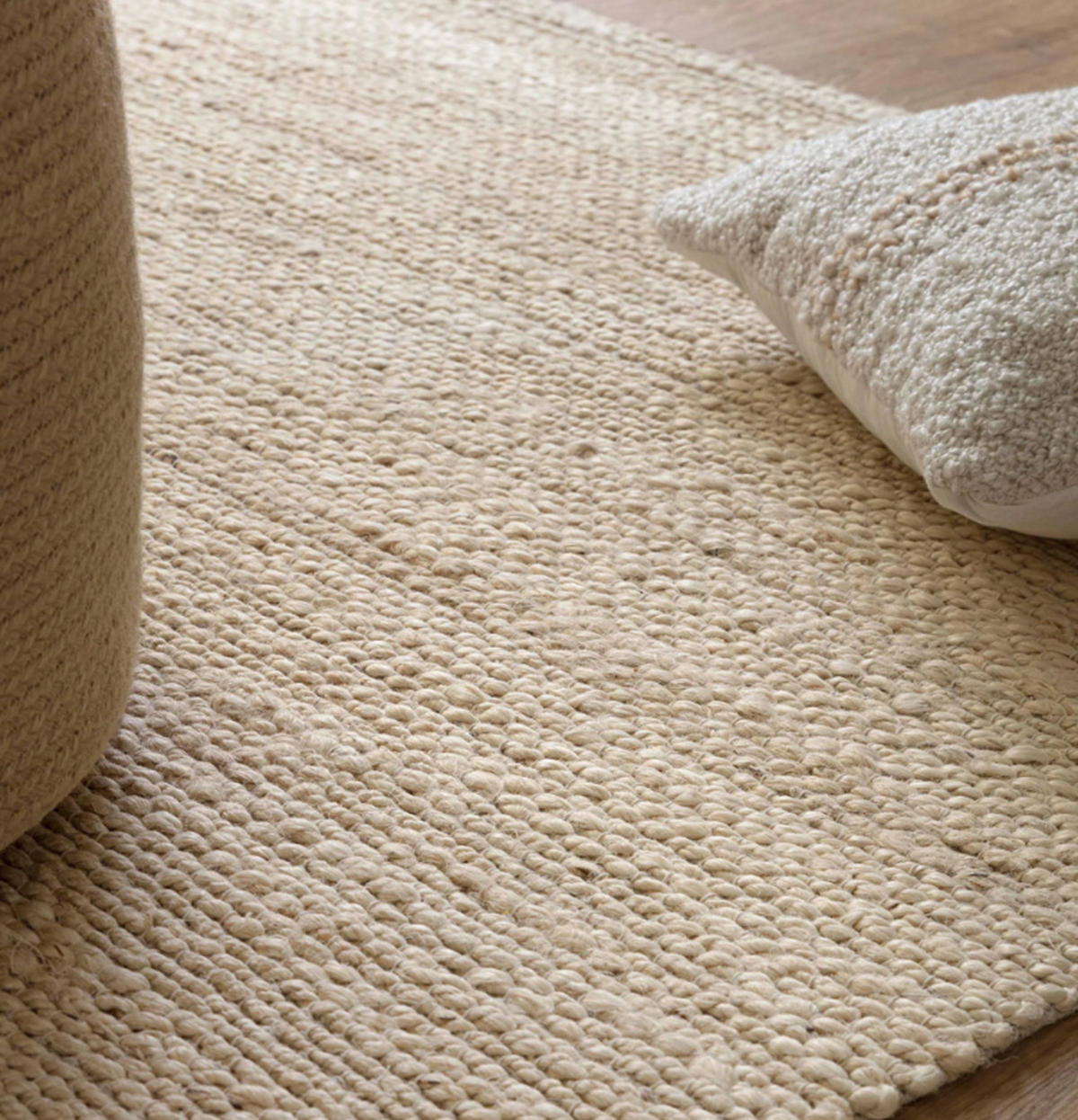 TEPPICH Wohn-/Schlafzimmer Flachgewebe Naturfaser CLARITY Weiß 120x170 cm - Weiß, Naturmaterialien (120/170cm) - Novatrend