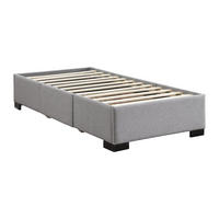 BETTGESTELL mit Lattenrost - 1 Person-Sitzer - Stoff - Grau - - Grau, Textil (96/197cm) - Vente-Unique