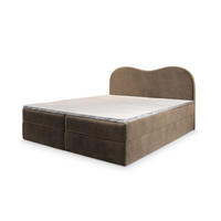 BOXBETT FLUVIA M 160x200 cm mit Matratze und Topper - Beige - Beige, Holz (160/200cm) - MASSENO