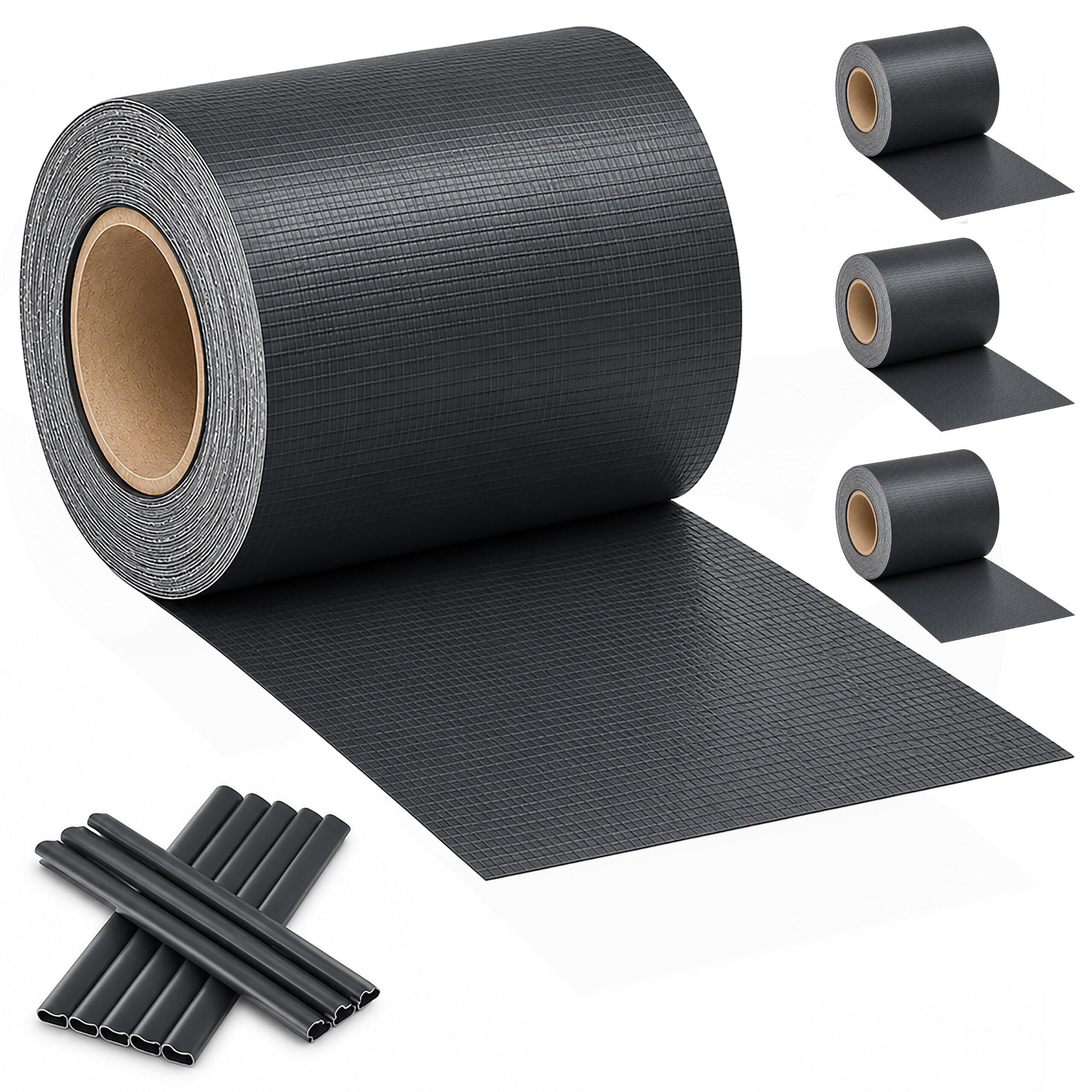 SICHTSCHUTZSTREIFEN Anthrazit 4er-Pack PVC - Anthrazit, Kunststoff (19cm) - Relaxdays