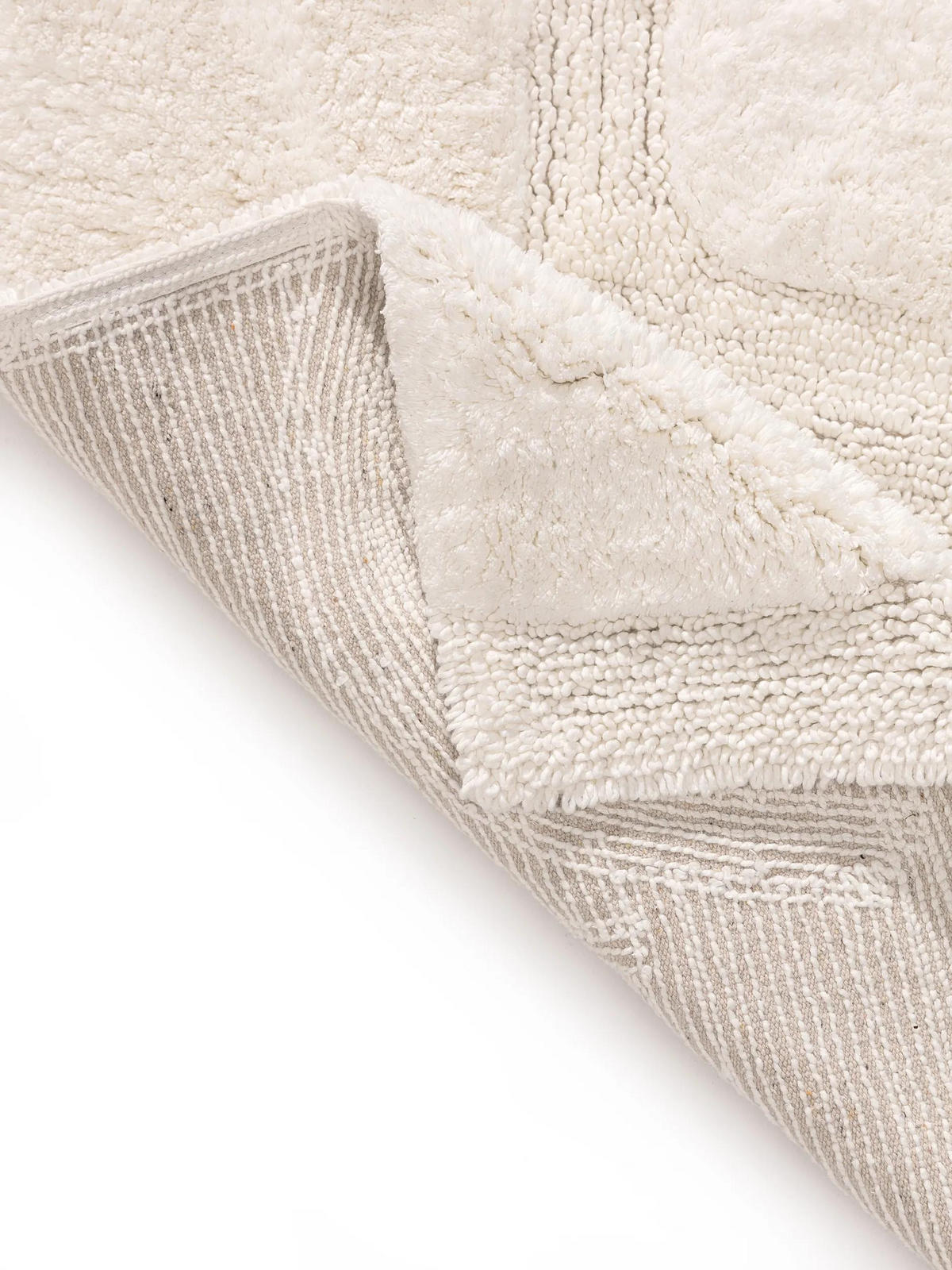 KOPALNIŠKA preproga Nehir bela 50x80 cm - bela, tekstil/naravni materiali (50/80cm) - benuta Nest