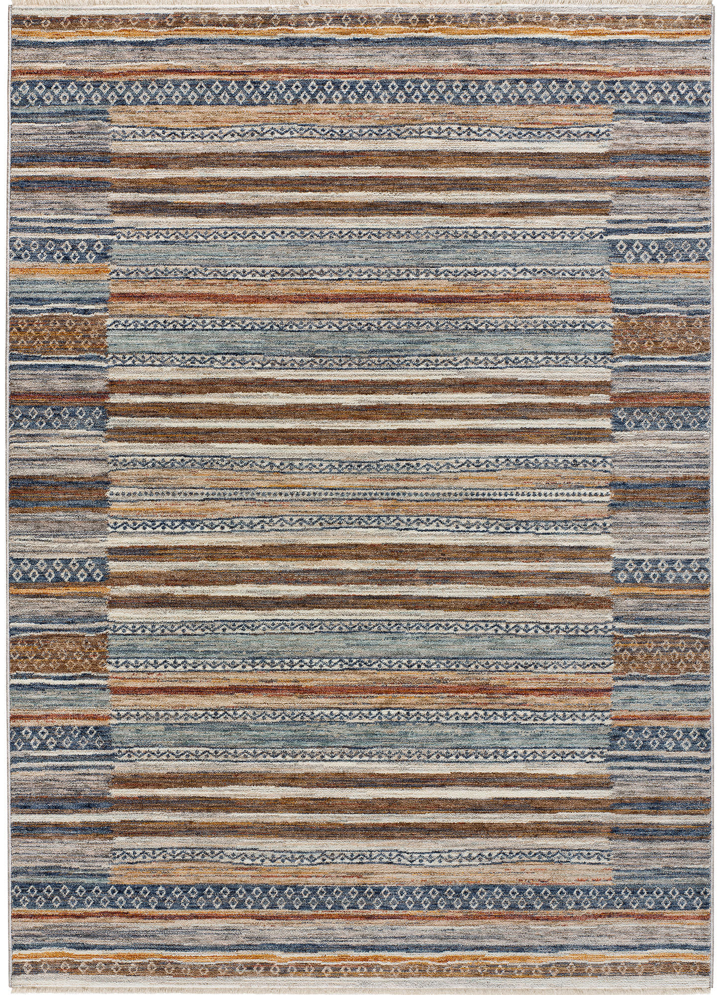 Atticgo Vintage-Teppich Mehrfarbig, Blau, Braun, Grau 133x190 cm