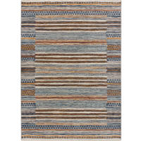 VINTAGE-TEPPICH Blau Samarkand 100/150 cm - Blau/Multicolor, Naturmaterialien/Textil (100/150cm) - Atticgo