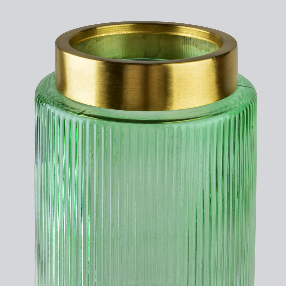 VASE Serenite Grün 15/15/25 cm Glas - Grün, Glas (25cm) - Mondex