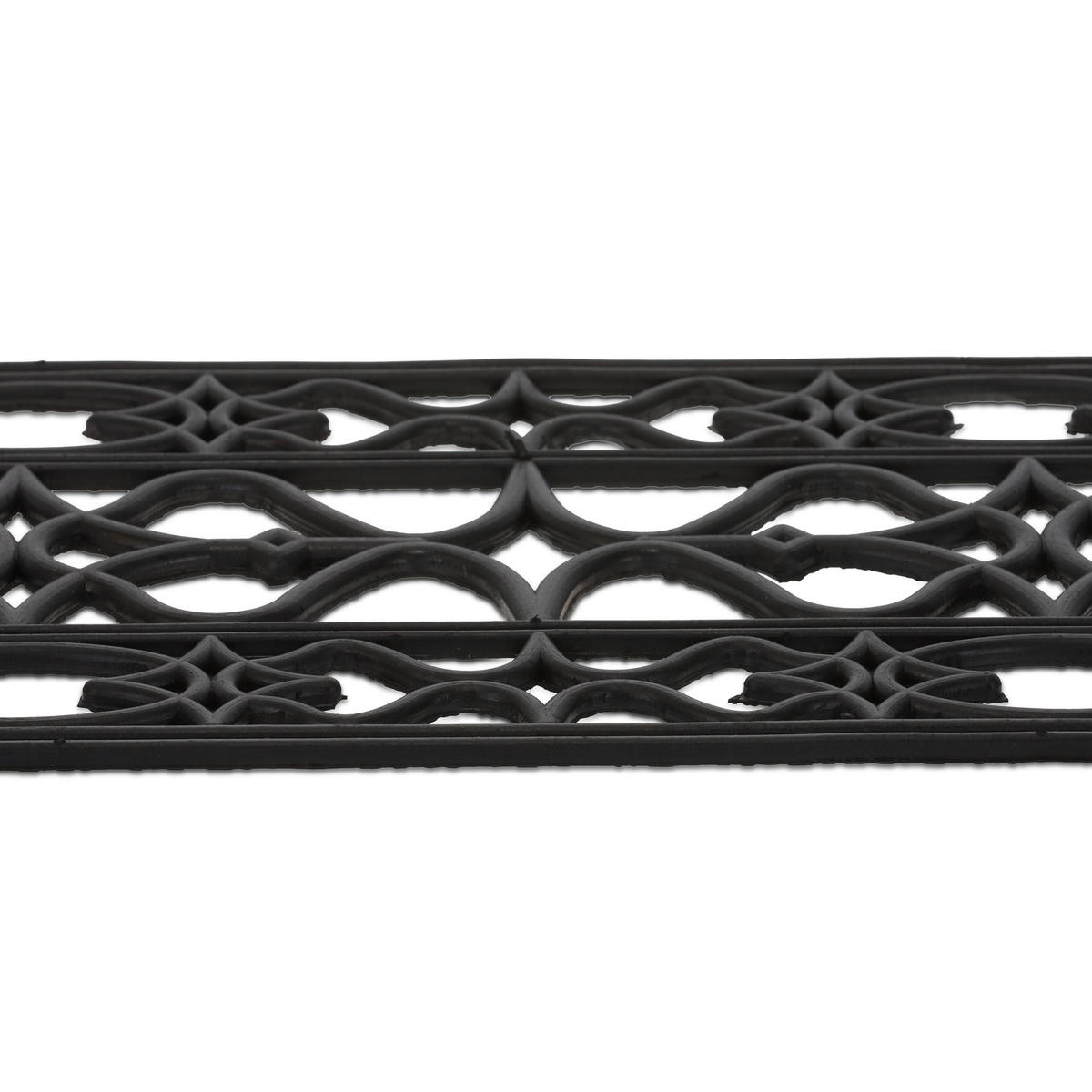 FUSSMATTE - Schwarz, Kunststoff (75/25cm) - Relaxdays