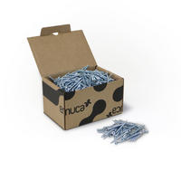 SCHRAUBEN, selbstschneidend, flacher Kopf mit Innensechskant, Durchmesser 5mm, 50mm, Stahl, verzinkt 500er-set - Zinkfarben, Metall (5/1cm) - EMUCA