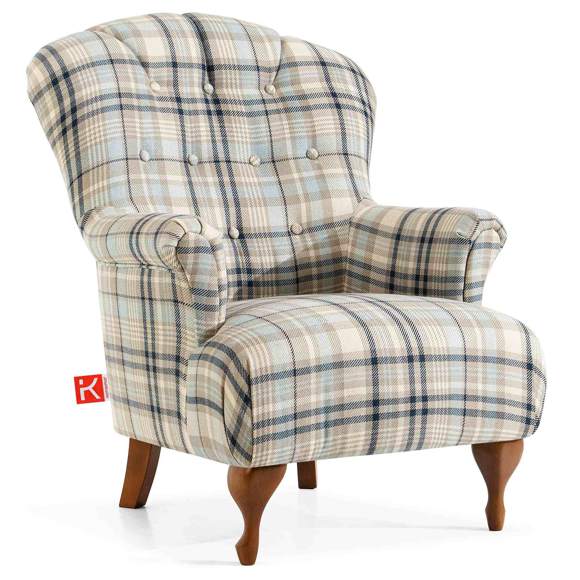Konsimo® Sessel Blau 76x101x83 cm