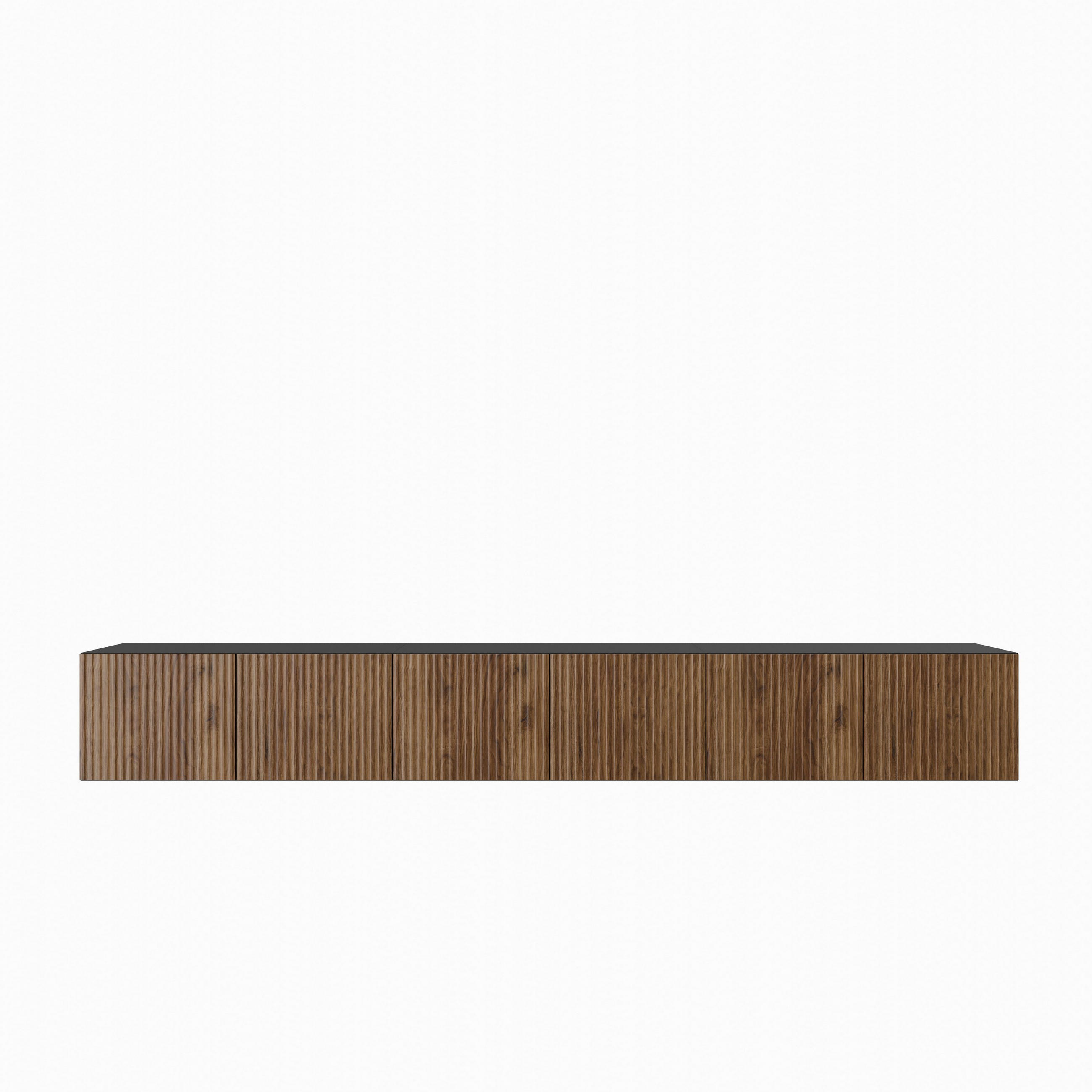 LOWBOARD VAREN 300/41/40 cm, Hängender TV-Schrank Schwarz / Eichefarben - Eichefarben/Schwarz, Holzwerkstoff (300/41/40cm) - MASSENO