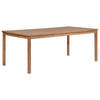 GARTENTISCH 200X100X77 CM MASSIVHOLZ TEAK - Naturfarben, Holz (100/200/77cm) - vidaXL