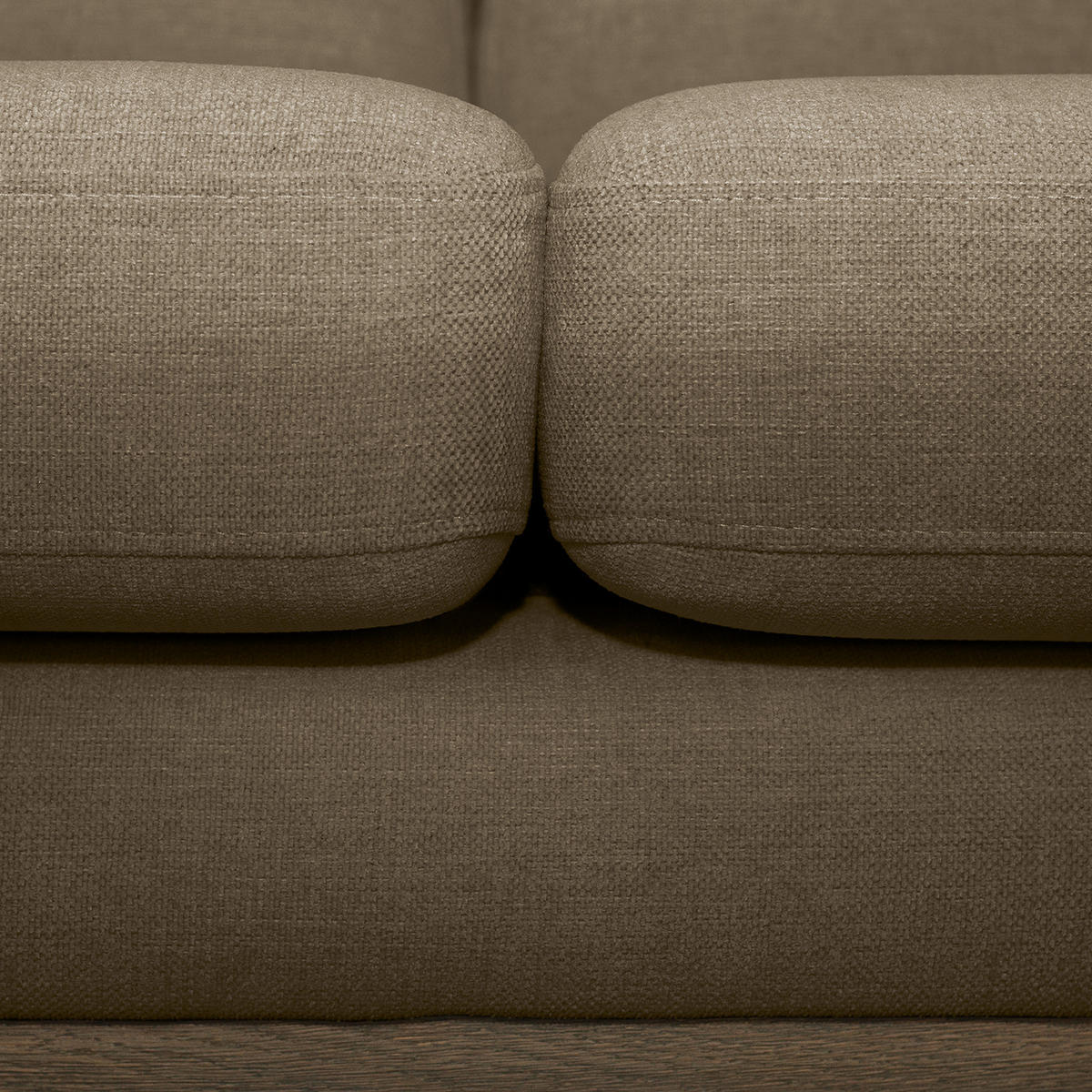 ECKSOFA mit Longchair - Eichefarben/Beige, Eichenholz/Textil (281/153cm) - home24