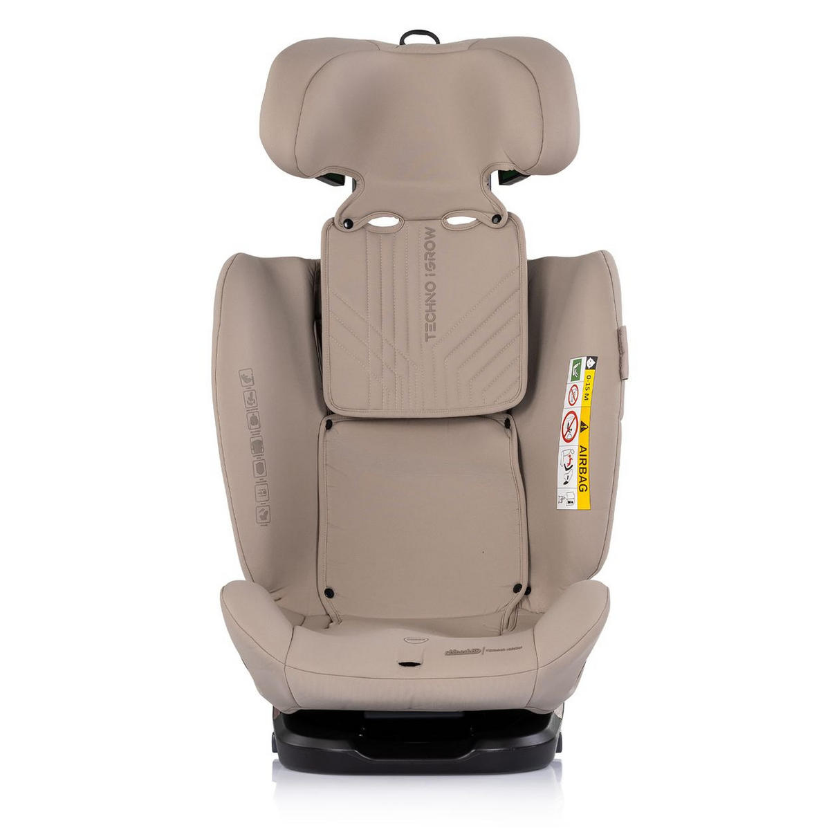 KINDERSITZ Techno iGROW i-Size beige (40-150cm) Isofix Top Tether Kopfstütze - Beige, Kunststoff (48/85/43cm) - Chipolino