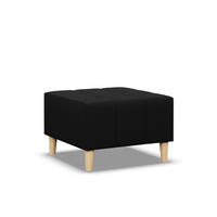 SITZPOUF 70x70 ELMA, Schwarz - Schwarz, Textil (70/40/70cm)