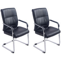 SCHWINGSTUHL 2er Set Lederlook schwarz - Schwarz, Textil/Metall (58/102/65cm) - CLP
