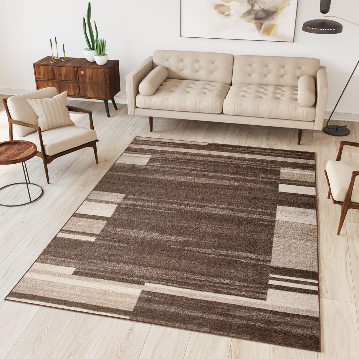TEPPICH SARI Dunkelbraun 190/270 cm - Dunkelbraun, Textil (190/270cm) - Tapiso
