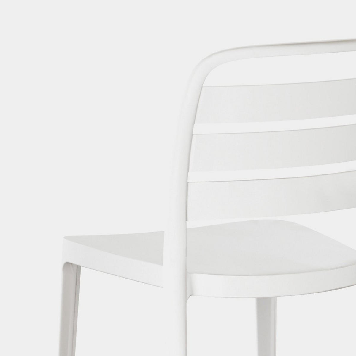 STUHL FÜR DRAUSSEN Zira Weiß 42 cm x 80 cm - Weiß, Kunststoff (42/80/52cm) - Klast Home