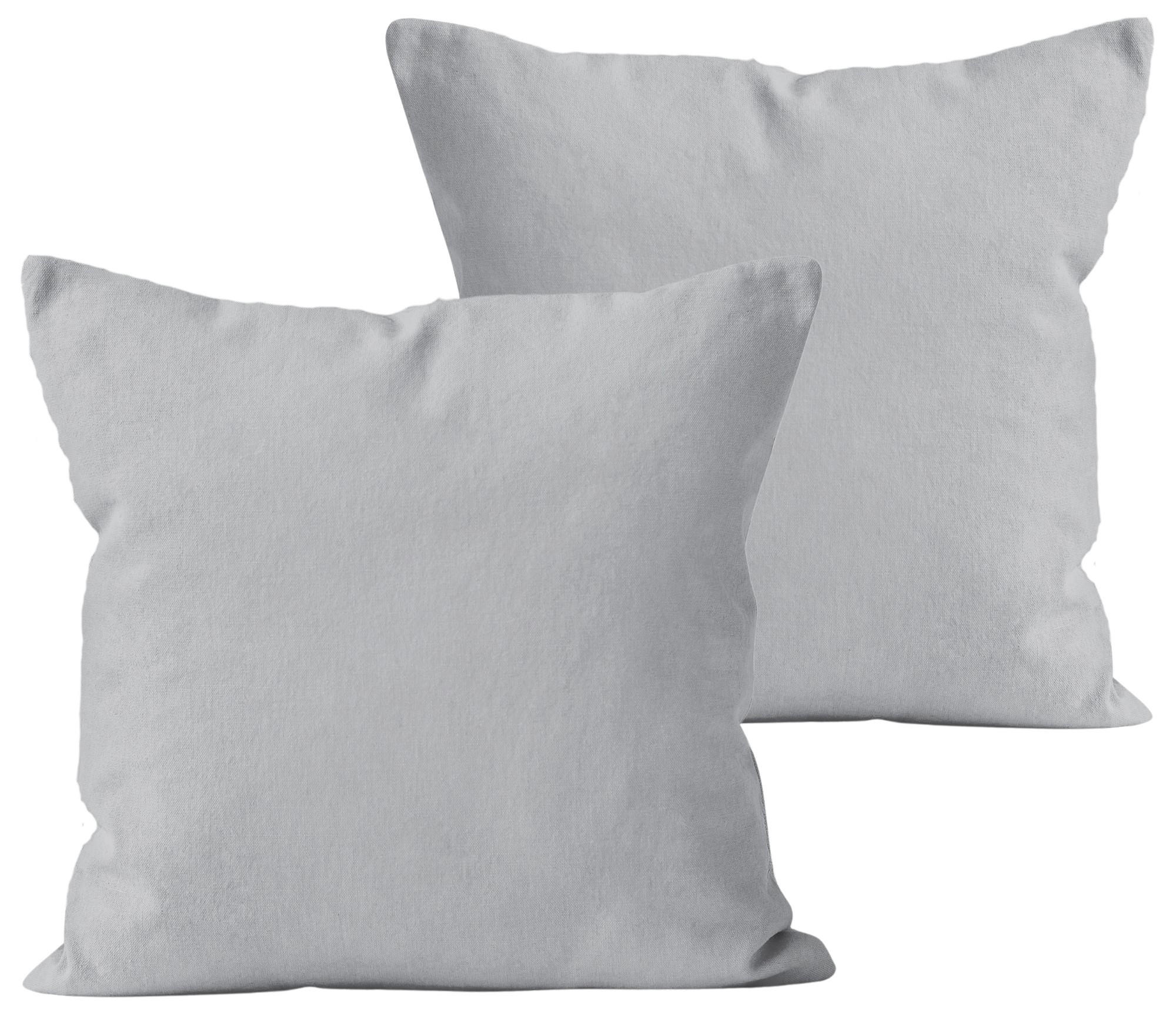 KISSENBEZUG 40x80 cm aus 100% Baumwolle, Kissenhülle Silber Uni - Silberfarben, Textil (80/40cm) - Carpe Sonno