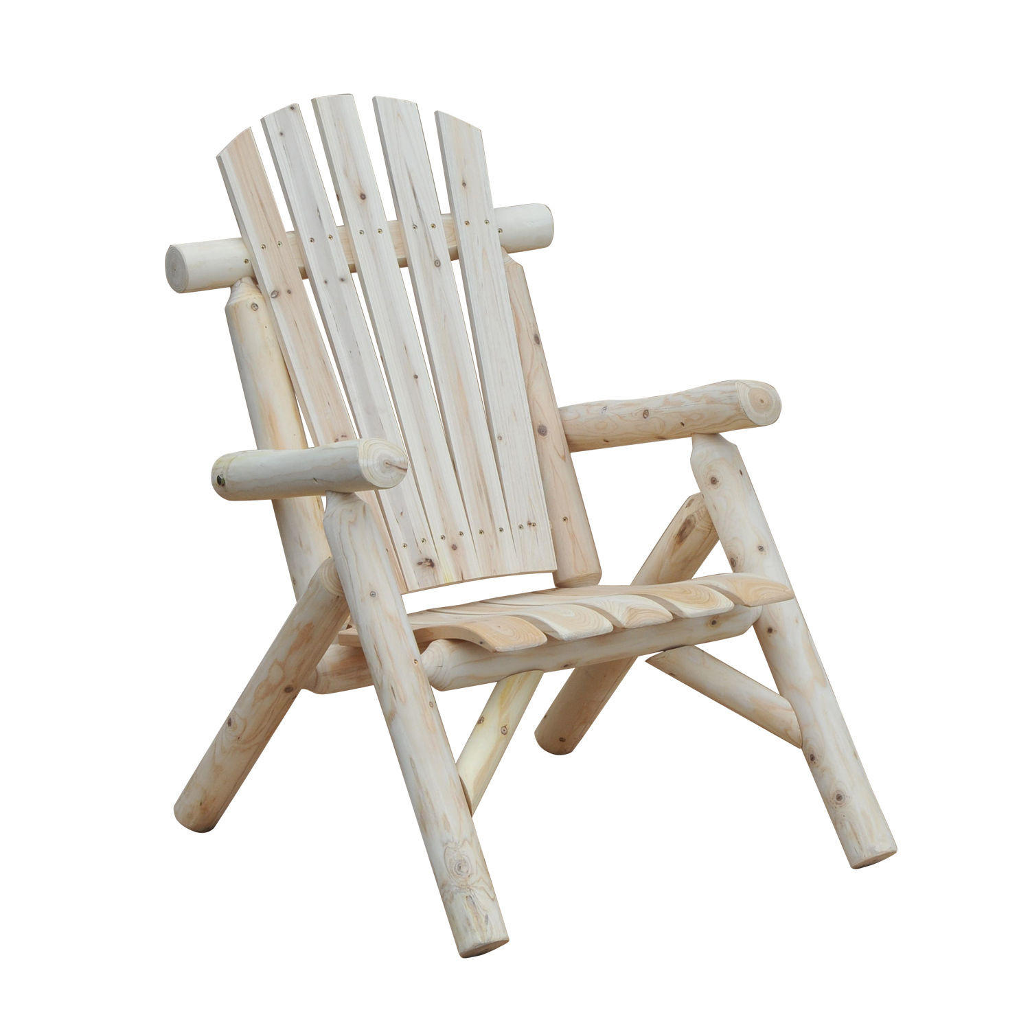 ADIRONDACK-GARTENSTUHL DE-08308 wetterfest mit hoher Rückenlehne und Armlehnen Natur - Naturfarben, Holz (68/101/83cm) - ComfortXL