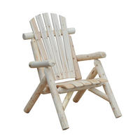 ADIRONDACK-GARTENSTUHL DE-08308 wetterfest mit hoher Rückenlehne und Armlehnen Natur - Naturfarben, Holz (68/101/83cm) - ComfortXL