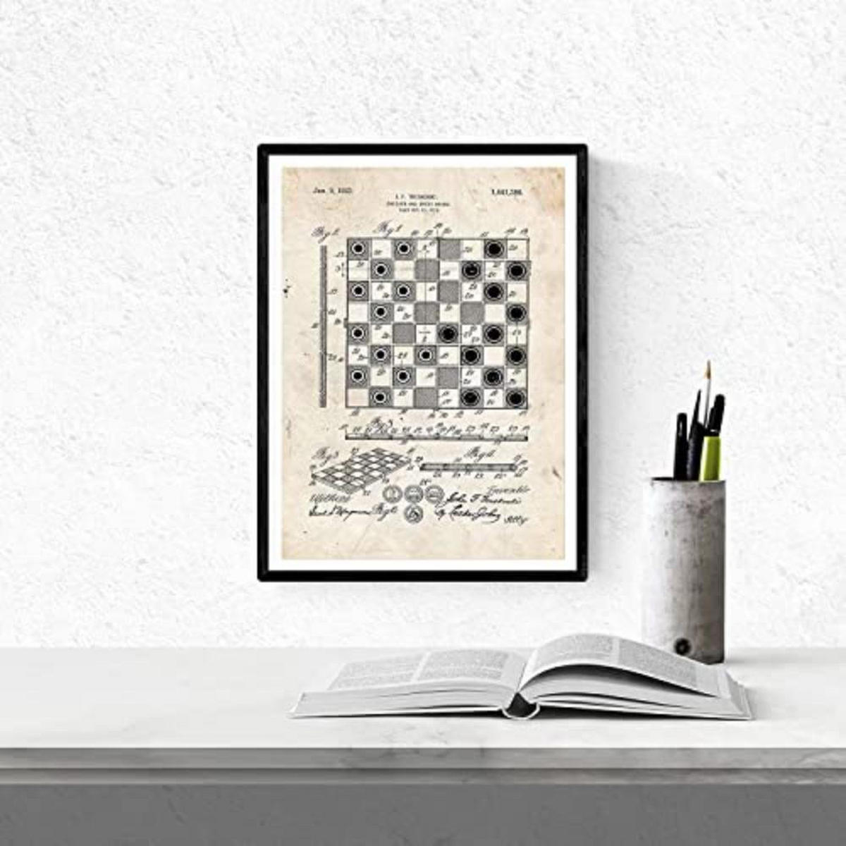 POSTER Set mit 4 Jahrgang Patenten SPIELPLATZ A4 Rahmenlos - Klar, Papier (29.7/3cm) - Nacnic