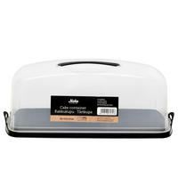 KUCHENBEHÄLTER rechteckig 38/17,5/14 cm - Schwarz, Kunststoff (38/14/17.5cm)