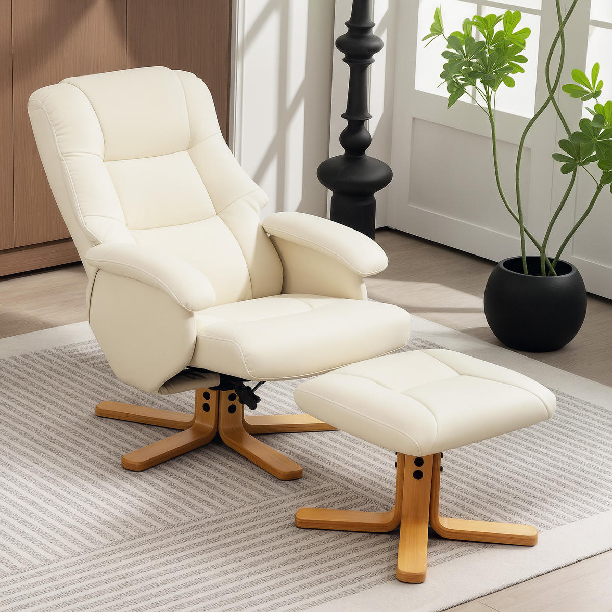 RELAXSESSEL DE-17399 Crème - Creme, Metall (68/94/85cm) - ComfortXL