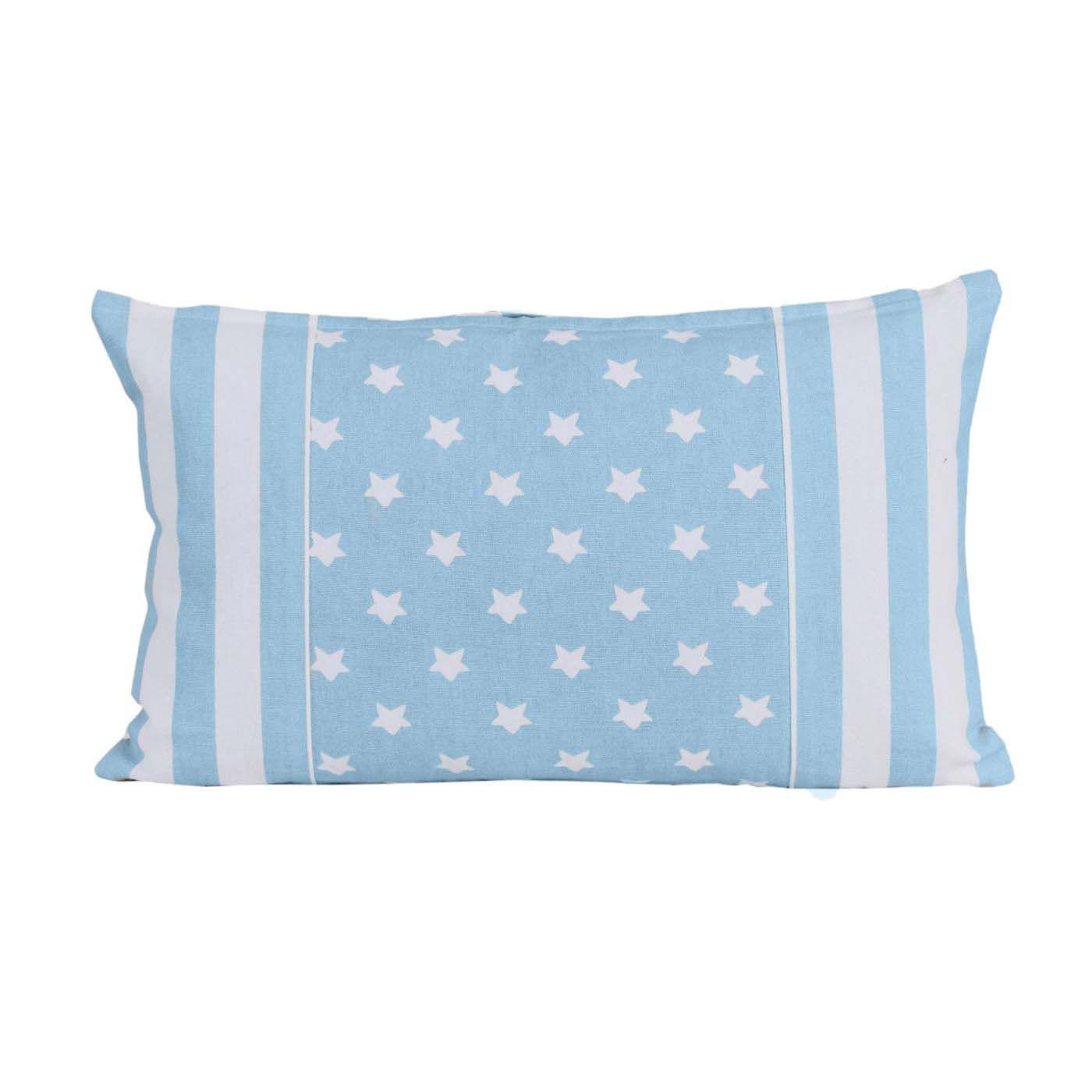 PATCHWORK-KISSENHÜLLE Sterne 30/50 cm - Blau, Textil (30/50cm) - Homescapes