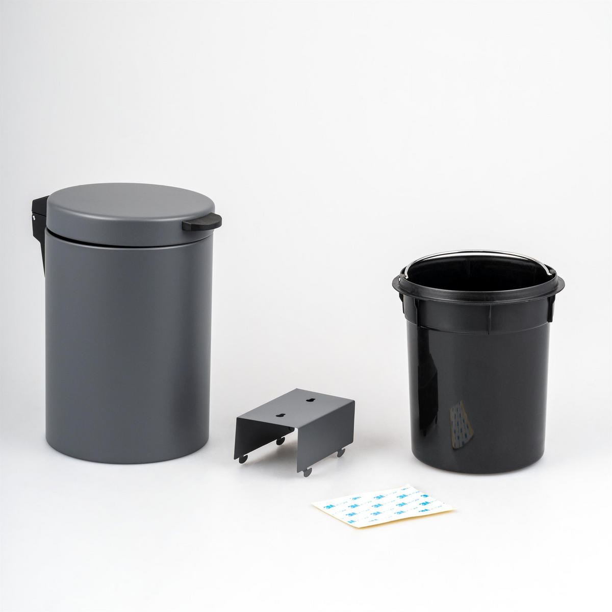 WAND-KOSMETIKEIMER, grau - Grau, Metall (16/24/23cm) - bremermann