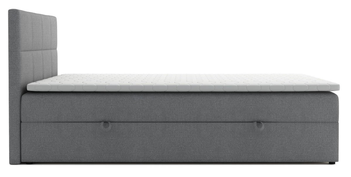 BOXBETT Betty mit Bettkästen und Matratze H2/H3 140 x 200 cm - Grau, Holzwerkstoff (140/200cm) - VENASI MÖBEL