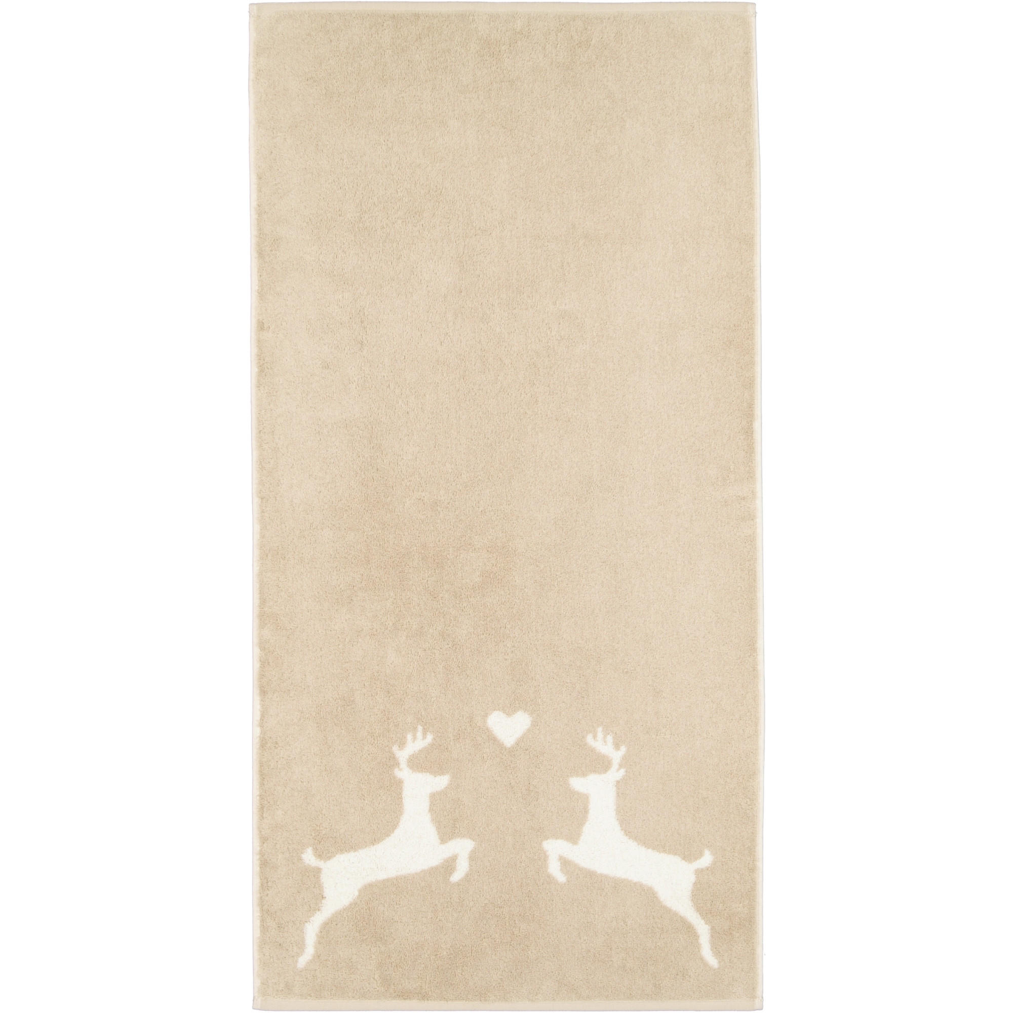 GÄSTETUCH ALPENCHIC EDITION HIRSCHE 6228 NATUR - 33 - Beige, Textil (30/50cm) - Cawoe