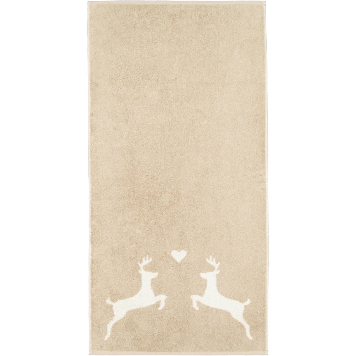 HANDTUCH ALPENCHIC EDITION HIRSCHE 6228 NATUR - 33 - Beige, Textil (50/100cm) - Cawoe