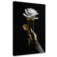 KUNSTDRUCK Schwarz 60/90 cm - Schwarz, Textil (60/90cm) - KUNSTLOFT