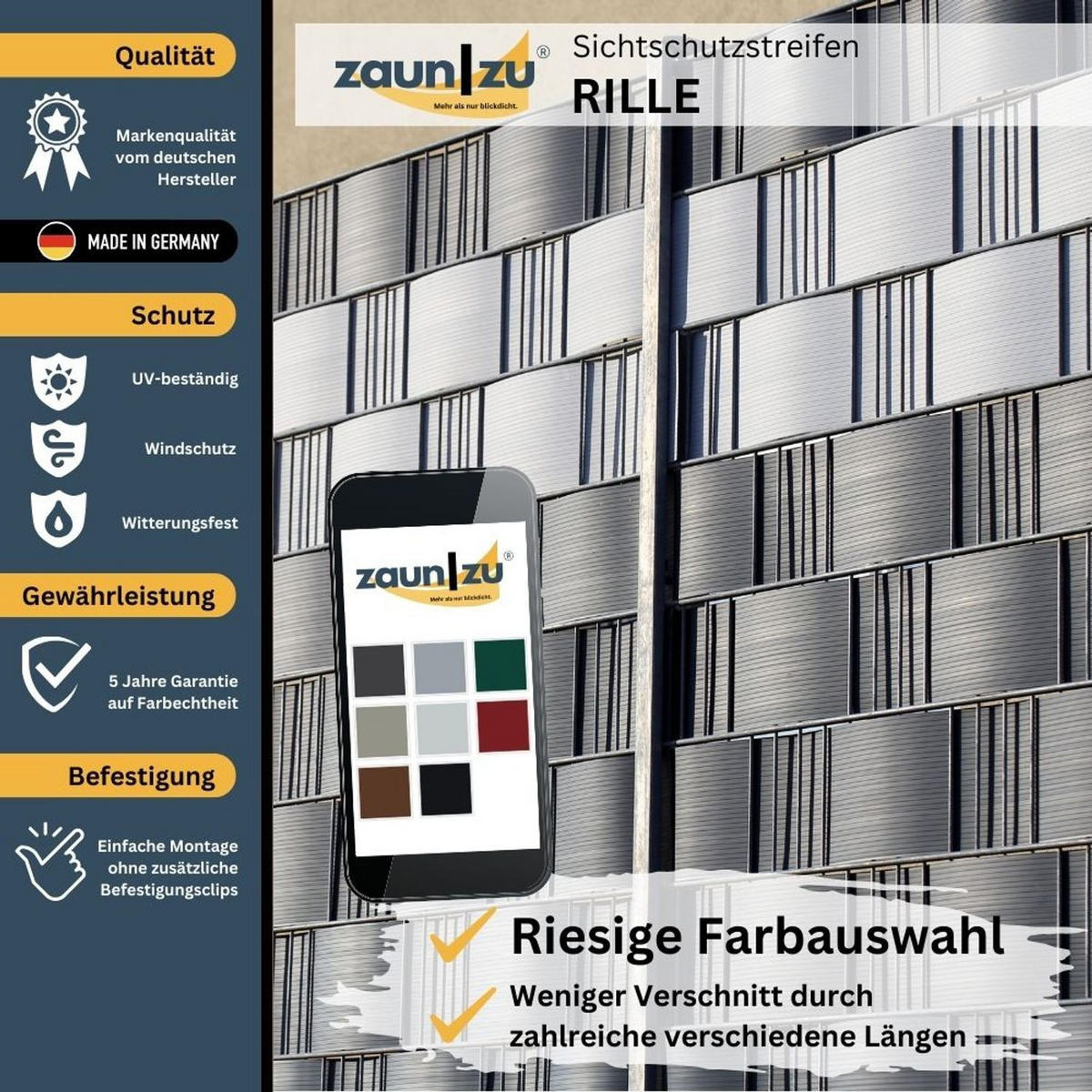 SICHTSCHUTZSTREIFEN Rille PP für Doppelstabmatten Zaun Grün 26m - Grün, Kunststoff (2600/19cm) - ZAUN|ZU