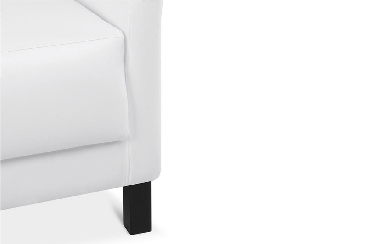 SESSEL ESPECTO Lederoptik, weiß - Schwarz/Weiß, Textil (67/71/74cm) - KONSIMO®