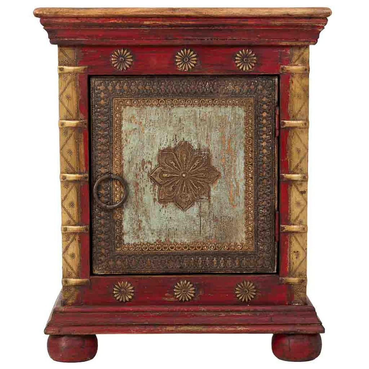 NACHTTISCH aus Holz, 50x40x59cm - Rot, Holz (50/59/40cm) - Wanderlust