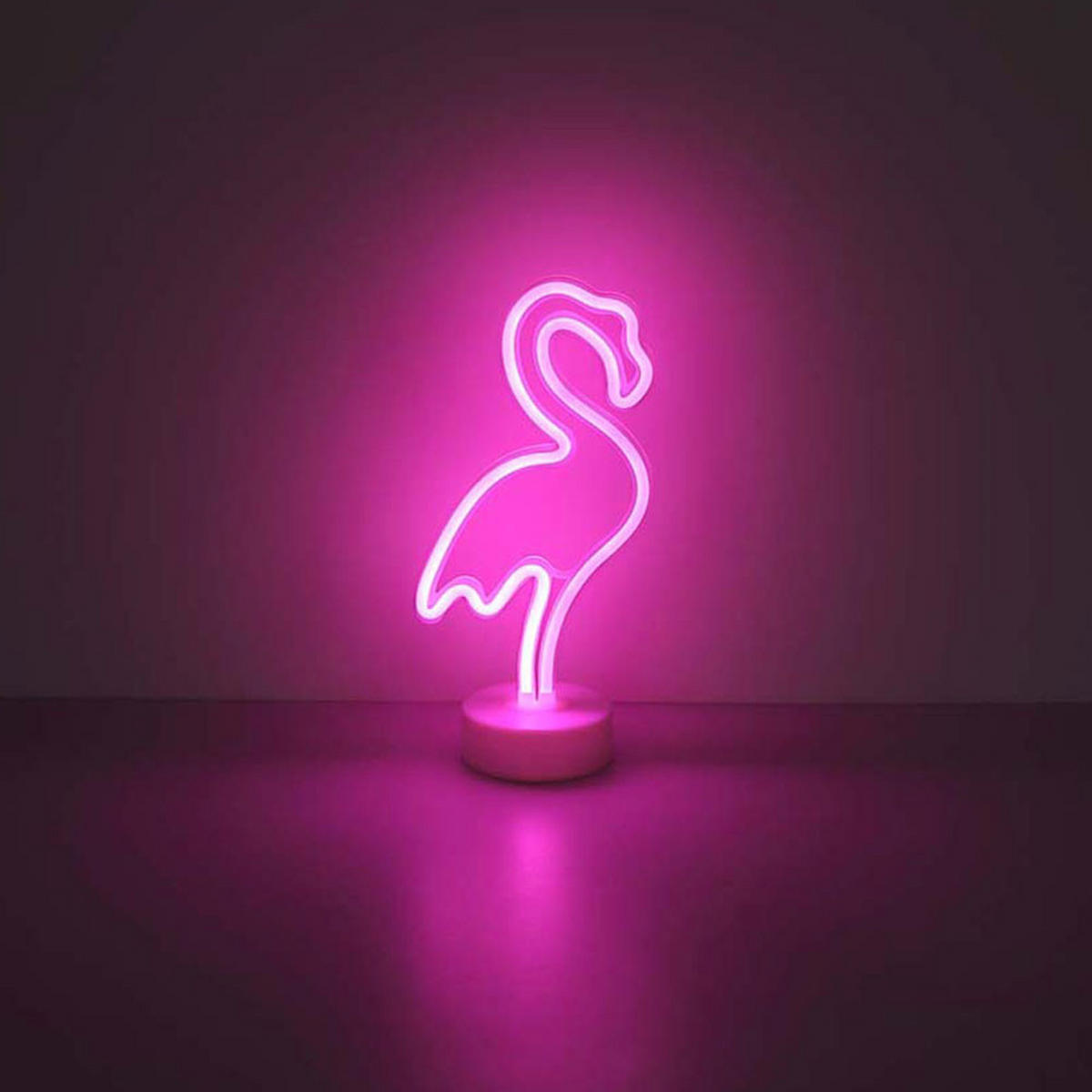 LED TISCHLEUCHTE Flamingo Weiß 2er Set - Weiß, Kunststoff (14.5/10/33cm) - Globo Lighting