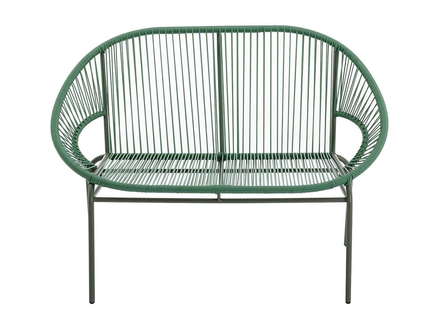 GARTENBANK - 2 Personen - Harz - Khaki, Grün - - Grün, Kunststoff (115/80/78cm) - Vente-Unique