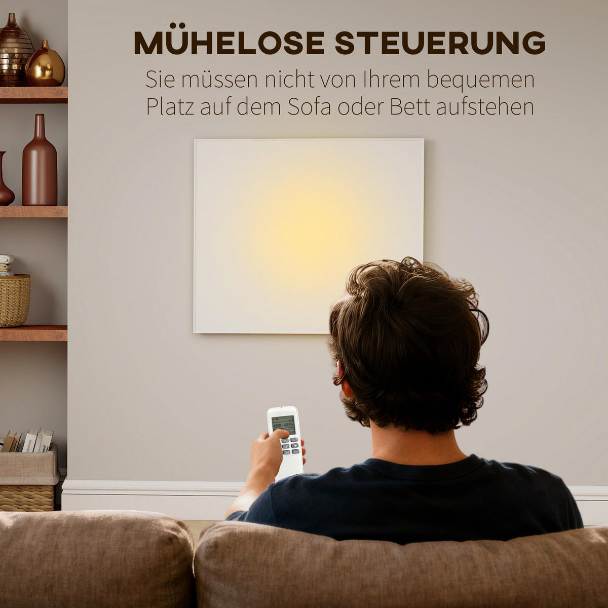 INFRAROTHEIZUNG Aluminium Kunststoff Weiß - Weiß, Metall (1.4/60.3/70.3cm) - HOMCOM
