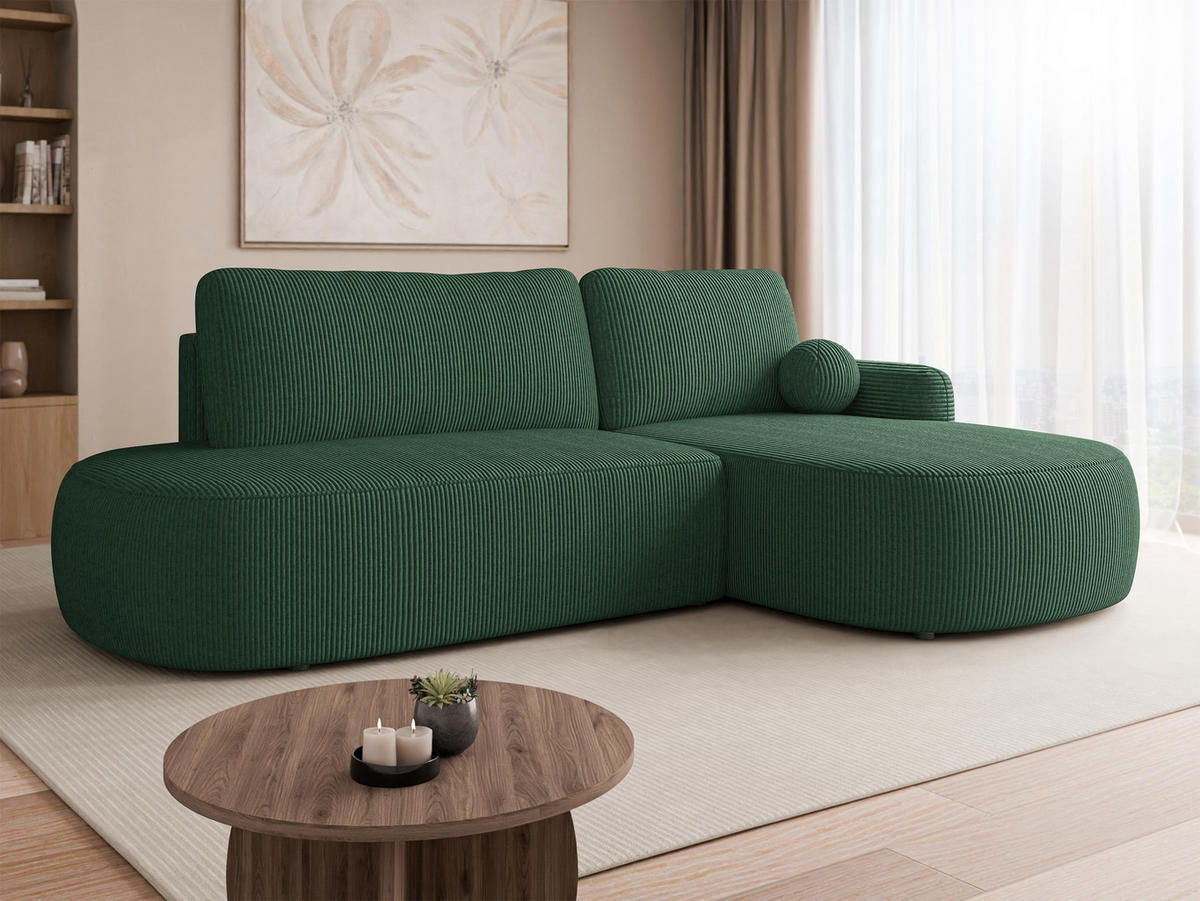 COLTAR Loridu O Reiat, Dreapta - verde închis/negru, material plastic/material textil (174/274cm) - MIRJAN24