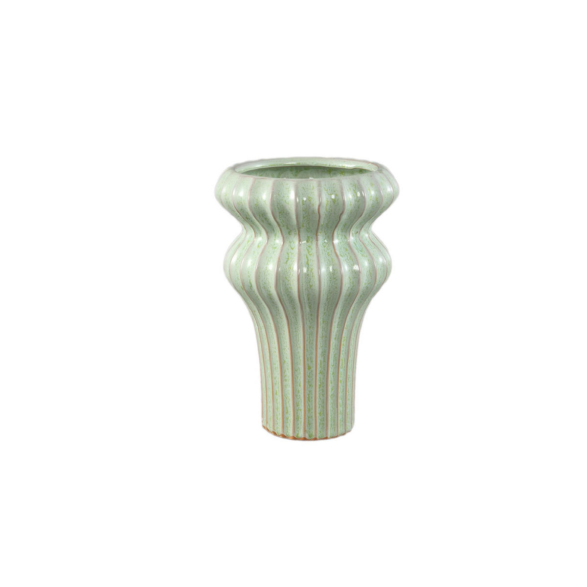 TOPF Glenna Grün 17/17/24.5cm - Grün, Keramik (24.5cm) - PTMD Collection