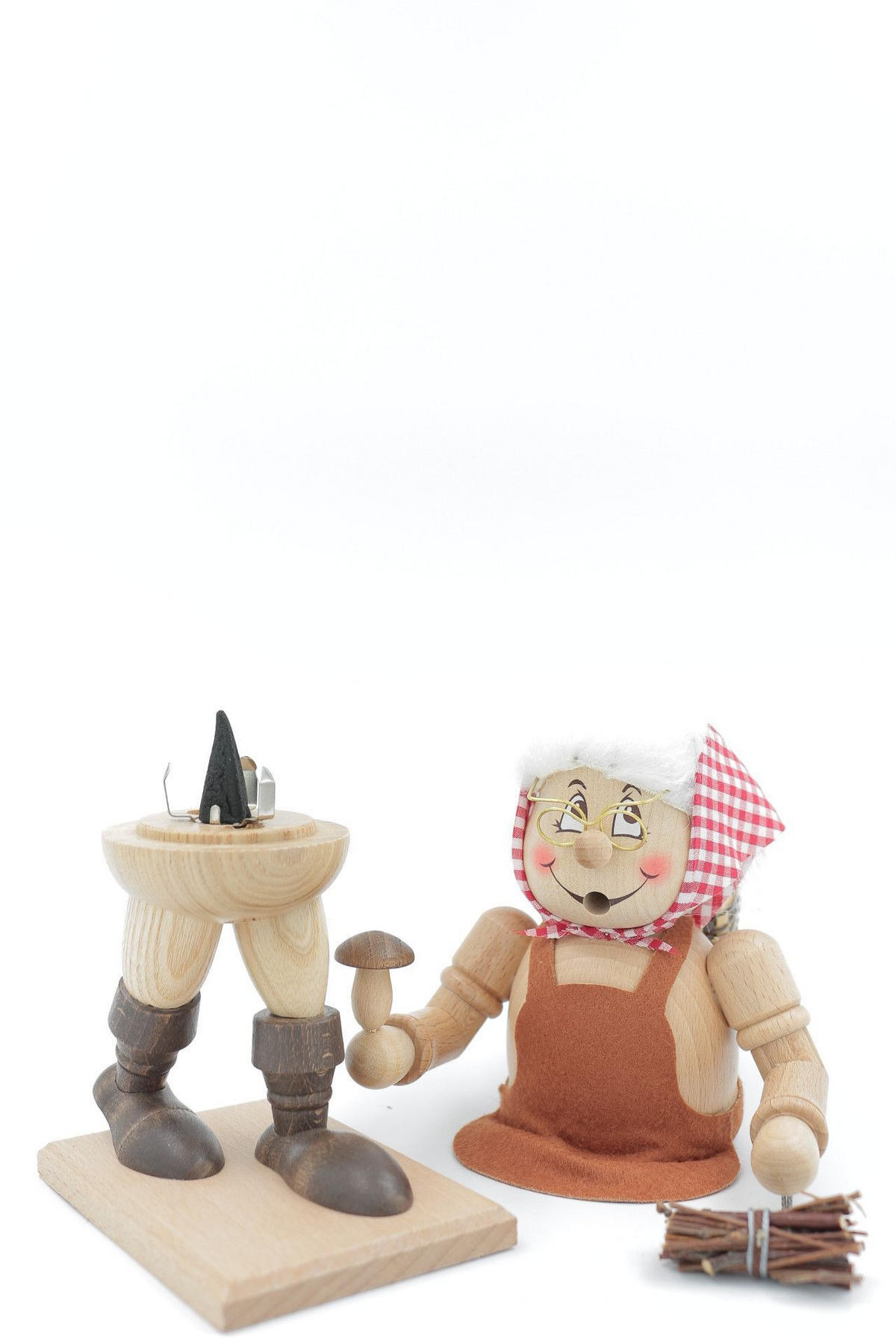 RAUCHFIGUR Wichtel Reisigfrau 23 cm - Multicolor, Holz (11/22/0.1cm)